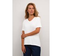 Kaffe Frida V-Neck T-Shirt Plain In White White S