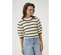 Kaffe Half Sleeve Knit Pullover In Off White Off White