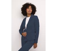 Kaffe Jenny Notch Lapel Blazer Plain In Blue Blue L