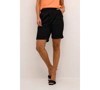 Kaffe Jenny Regular Fit Elastic Waist Shorts Plain In Black Black XXL