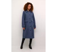 Kaffe Kaannelise Buttoned Teddy Coat Plain In Blue Blue 16