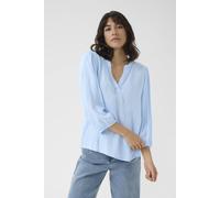 Kaffe Kaannika 3/4 Sleeve V-Neck Blouse In Baby Blue Baby Blue 16