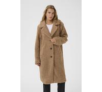 Kaffe Kabalmi Teddy Knee Length Coat In Camel Camel 10