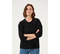 Kaffe Kacaca 3/4 Sleeve Relaxed Fit Blouse Plain In Black Black XL