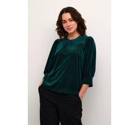 Kaffe Kacaca 3/4 Sleeve Relaxed Fit Blouse Plain In Green Green XL