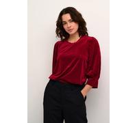 Kaffe Kacaca 3/4 Sleeve Relaxed Fit Blouse Plain In Red Red XS