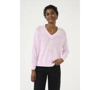 Kaffe Kacharlie V-Neck Regular Fit Pullover In Baby Pink Baby Pink