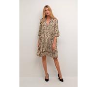 Kaffe Kaedita Amber 3/4 Sleeve Midi Dress In Black Black 14