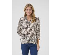 Kaffe Kaedita Amber V-Neck 3/4 Sleeve Blouse In Black Black 16
