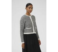 Kaffe Kaellery Button Round Neck Cardigan In Light Grey Light Grey XL