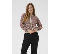 Kaffe Kaellery Button Round Neck Cardigan In Maroon Maroon XL