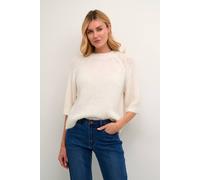 Kaffe Kaemilie Cropped Knit Jumper In White White L