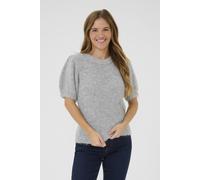 Kaffe Kaemilie Tie Back Half Sleeves Pullover In Light Grey Light Grey