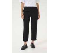 Kaffe Kahella Elastic Cropped Trousers In True Black True Black 8