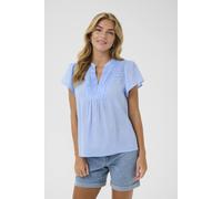 Kaffe Kakarli Blouse Cap Sleeves V-Notch Neck In Baby Blue Baby Blue 14
