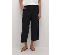 Kaffe Kakia Straight Leg Cropped Trousers In Black Black 14