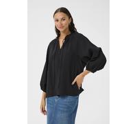 Kaffe Kalianna Notch Neck 3/4 Sleeve Blouse In Black Black 10