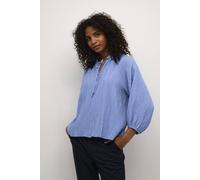 Kaffe Kalianna Notch Neck 3/4 Sleeve Blouse In Light Blue Light Blue 12