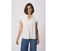 Kaffe Kaliany Via V-Neck Sleeveless Blouse In Off White Off White 8