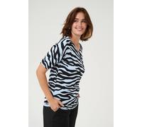 Kaffe Kaliz Animal Print Pullover Animal Print In Blue Blue XS