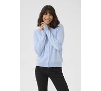 Kaffe Kalizza Buttons Round Neck Cardigan In Baby Blue Baby Blue