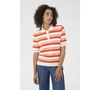 Kaffe Kalizza Polo Pullover Short Sleeves In Scarlet Scarlet