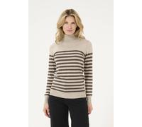 Kaffe Kalizza Roll Neck Slim Fit Pullover In Natural Natural XS
