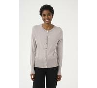 Kaffe Kalizza Round Neck Button Cardigan In Light Grey Light Grey XL