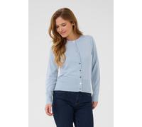 Kaffe Kalizza Round Neck Button Cardigan Plain In Blue Blue M