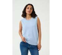 Kaffe Kalizza Round Neck Sleeveless Pullover Plain In Blue Blue S