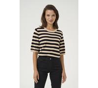 Kaffe Kalizza Short Sleeve Crew Neck Jumper In Black Black