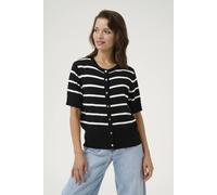 Kaffe Kalizza Short Sleeve Knit Cardigan In Black