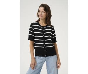 Kaffe Kalizza Short Sleeve Knit Cardigan In Black Black S