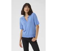 Kaffe Kalizza Short Sleeves Polo Pullover In Baby Blue Baby Blue