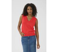 Kaffe Kalizza V-Neck Knit Vest In Red Red XL