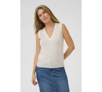 Kaffe Kalizza V-Neck Knit Vest In White White S
