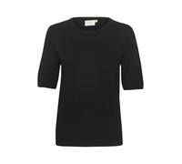 KAFFE KAlizza Women's Knitted Jumper Short Sleeve Casual Crew Neck Basic Knitted Jumper Casual Jumper, Black Deep, S