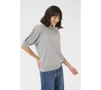 Kaffe Women's KAlone High Neck Half Sleeves Pullover in Light Grey | Size: Large