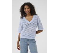 Kaffe Kalourine V-Neck Jumper In Baby Blue Baby Blue
