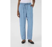 Kaffe Kaluise 100% Cotton Barrel Pants In Light Blue Light Blue 10