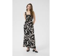 Kaffe Kamartha Patterned Maxi Dress In Black Black