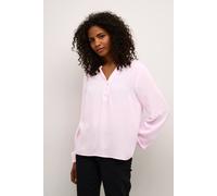 Kaffe Kamathilde Notch Neck Long Sleeve Blouse Printed In Pink Pink 16