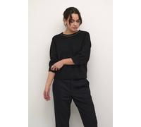 Kaffe Kameridith 3/4 Sleeves Beaded Pullover In Black Black XXL