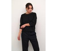 Kaffe Kameridith 3/4 Sleeves Beaded Pullover Plain In Black Black S