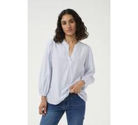Kaffe Kamilena V-Neck 3/4 Sleeve Blouse In Blue Blue 16