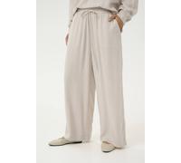 Kaffe Kamilia Cropped Wide Trousers In Pale Grey Pale Grey 8