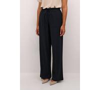 Kaffe Kamilia Elastic Waist Wide Leg Trousers Striped In Black Black 14