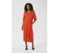 Kaffe Kamilia V-Neck Kaftan Dress In Scarlet Scarlet