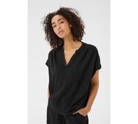 Kaffe Kamilia Wing Short Sleeve Blouse In Black Black 8