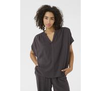 Kaffe Kamilia Wing Short Sleeve Blouse In Dark Grey Dark Grey 8